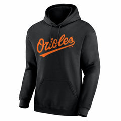 Baltimore Orioles Logo Athletic Wordmark Hoodie - Black Hoodies