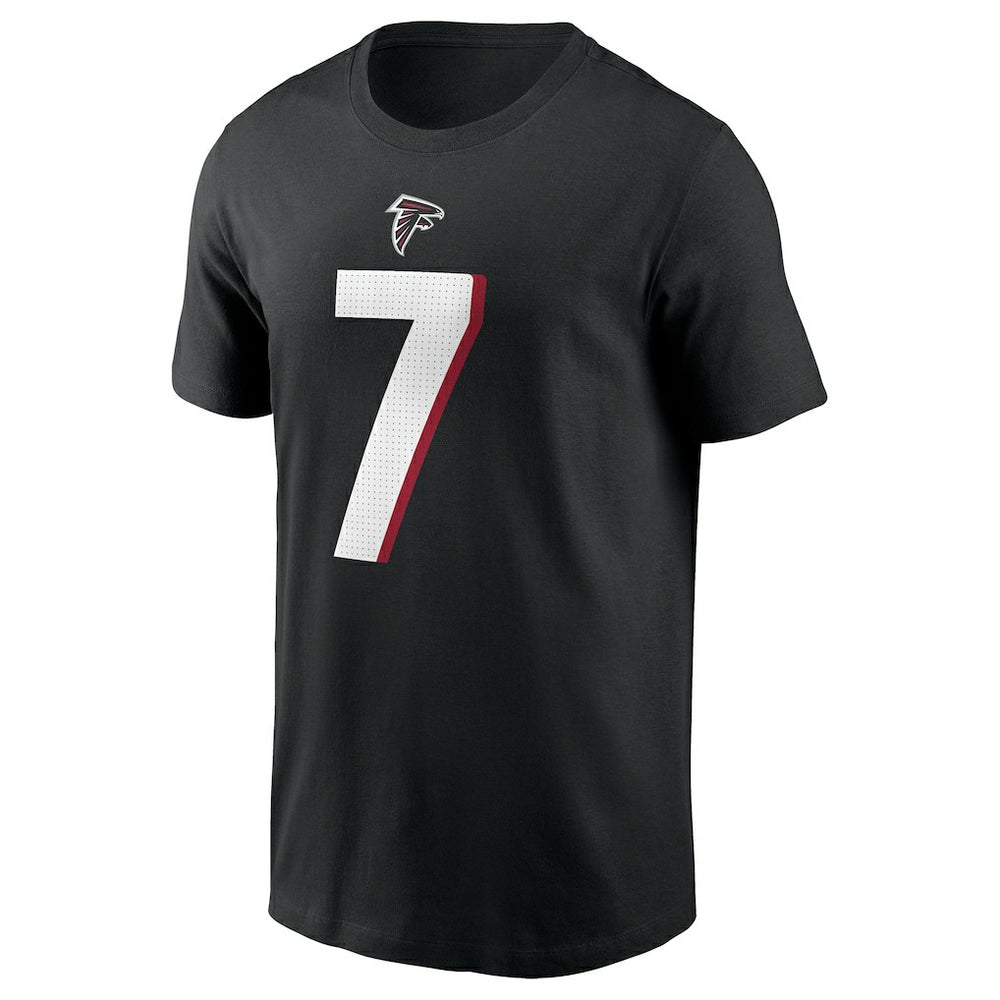 Bijan Robinson Atlanta Falcons Player Name & Number T-Shirt - Black T-shirts