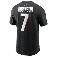Bijan Robinson Atlanta Falcons Player Name & Number T-Shirt - Black T-shirts