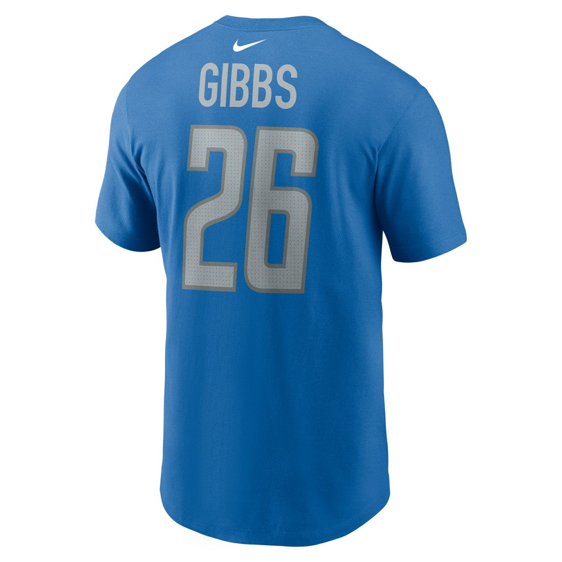 Jahmyr Gibbs Detroit Lions 2023 NFL Draft First Round Pick Player Name & Number T-Shirt - Blue T-shirts