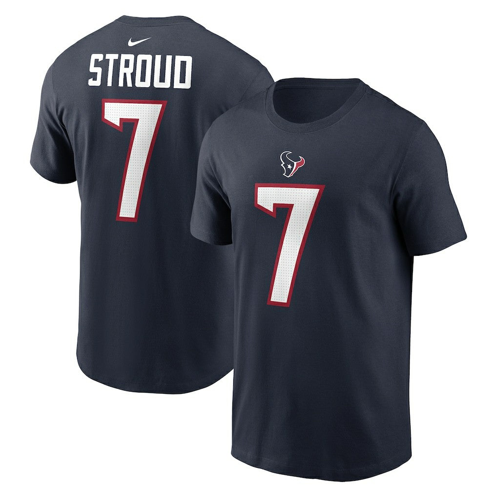 C.J. Stroud Houston Texans Player Name & Number T-Shirt - Navy T-shirts