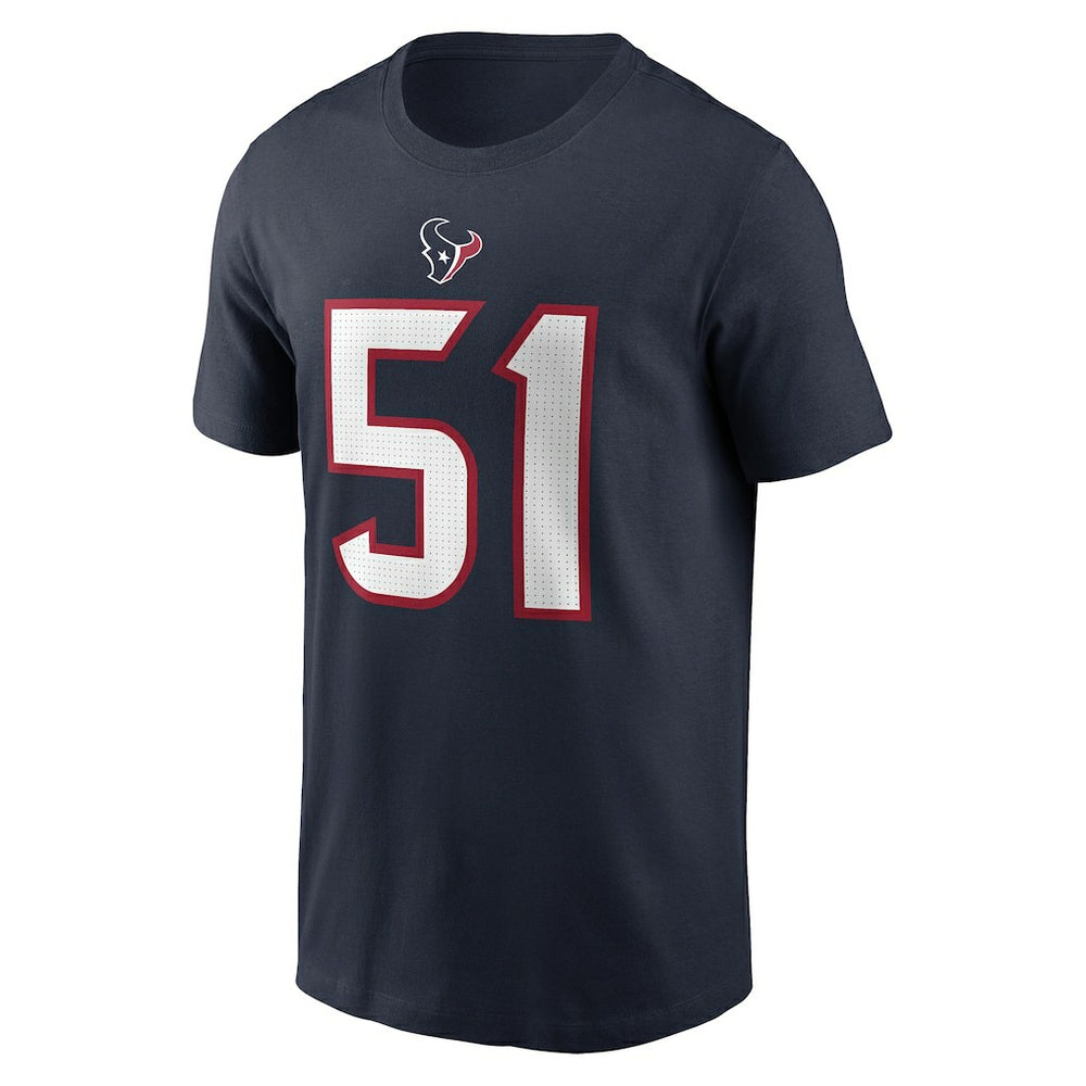 Will Anderson Jr. Houston Texans Player Name & Number T-Shirt - Navy T-shirts