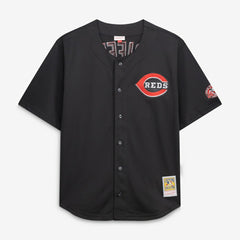 Ken Griffey Jr. Cincinnati Reds Mitchell & Ness Big & Tall Cooperstown Mesh Batting Practice Jersey - Black Jerseys