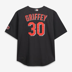 Ken Griffey Jr. Cincinnati Reds Mitchell & Ness Big & Tall Cooperstown Mesh Batting Practice Jersey - Black Jerseys