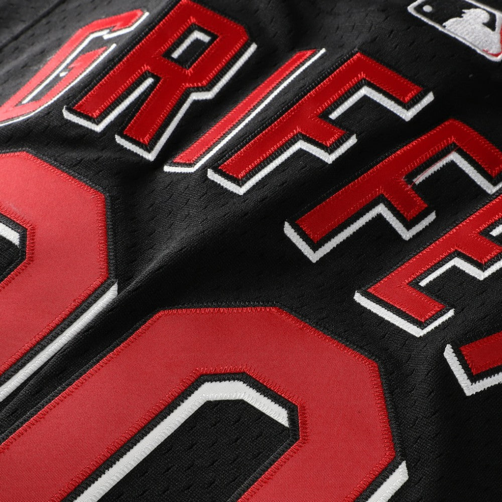 Ken Griffey Jr. Cincinnati Reds Mitchell & Ness Big & Tall Cooperstown Mesh Batting Practice Jersey - Black Jerseys