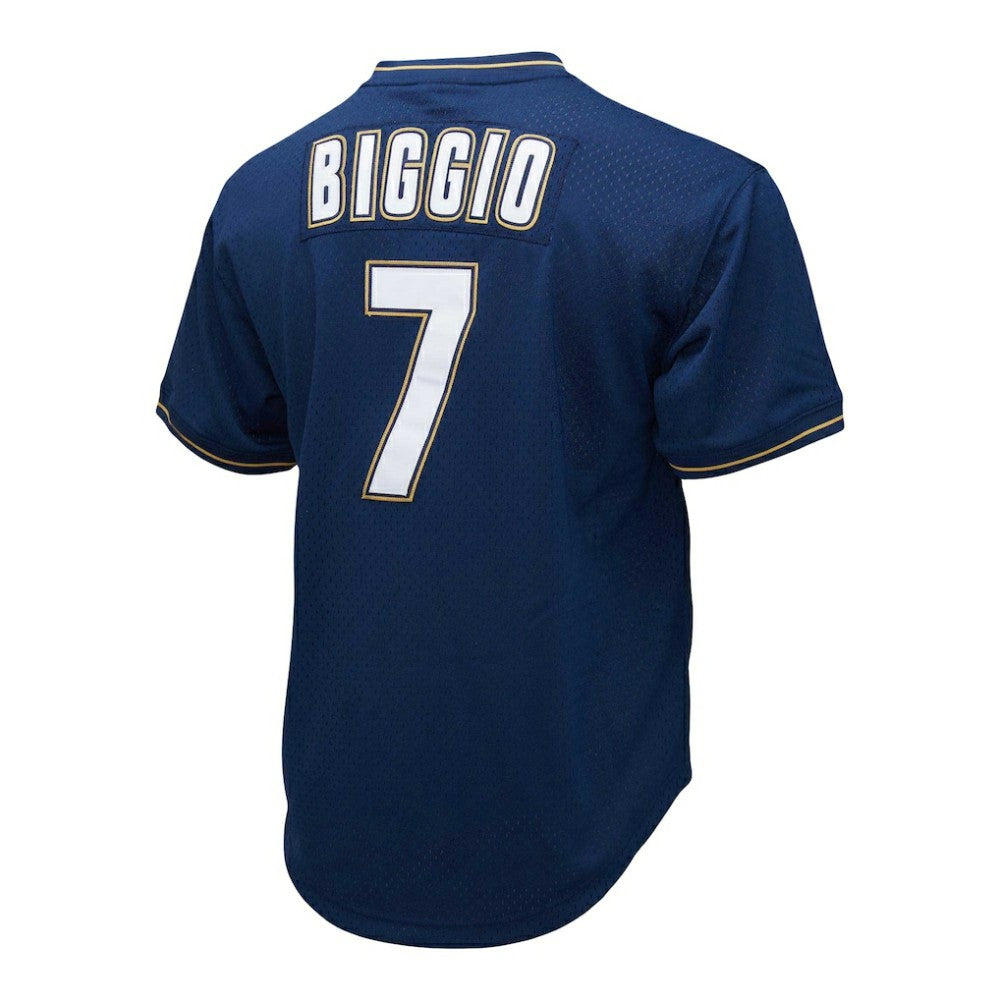 Craig Biggio Houston Astros Mitchell & Ness 1991 Cooperstown Collection Mesh Pullover Jersey - Navy Jerseys