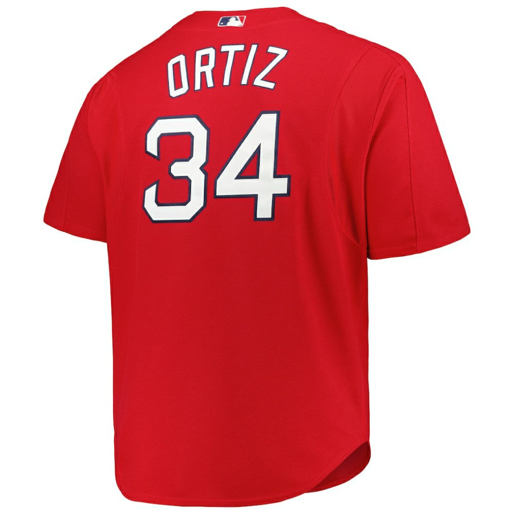 David Ortiz Boston Red Sox Mitchell & Ness Big & Tall Cooperstown Mesh Batting Practice Jersey - Red Jerseys