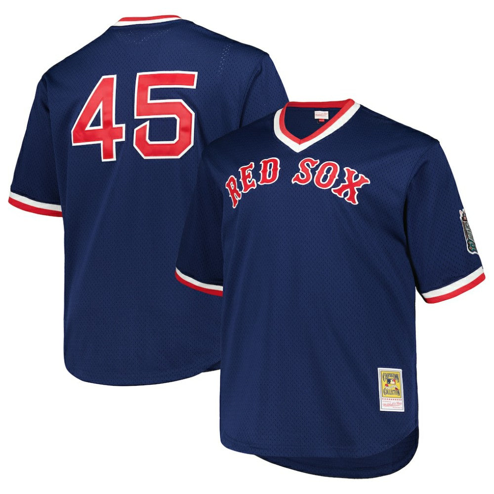 Pedro Martinez Boston Red Sox Mitchell & Ness 1999 Cooperstown Collection Mesh Pullover Jersey - Navy Jerseys