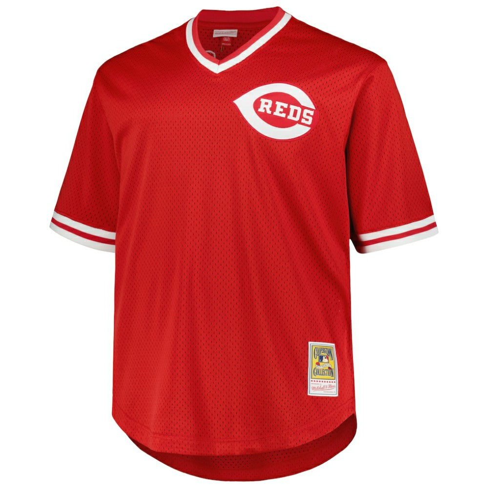Pete Rose Cincinnati Reds Mitchell & Ness 1984 Cooperstown Collection Mesh Pullover Jersey - Red Jerseys