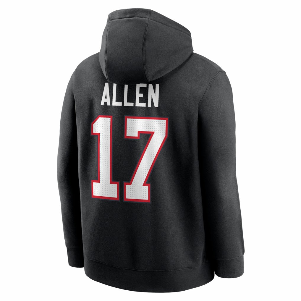 Josh Allen Buffalo Bills Name & Number Fleece Hoodie - Black Hoodies