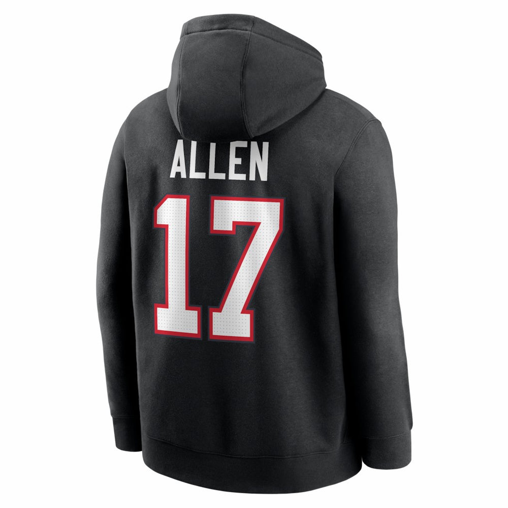 Josh Allen Buffalo Bills Name & Number Fleece Hoodie - Black Hoodies