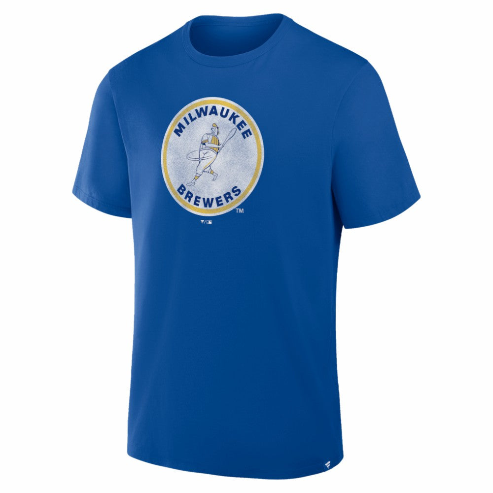 Milwaukee Brewers Fanatics Vintage Logo Legacy T-Shirt - Royal T-shirts