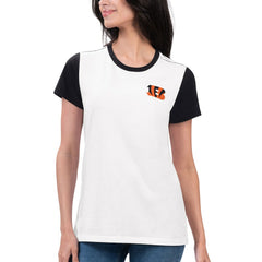 Cincinnati Bengals G-III 4Her by Carl Banks Women's Fashion Illustration T-Shirt - White/Black T-shirts