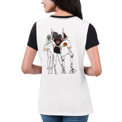 Cincinnati Bengals G-III 4Her by Carl Banks Women's Fashion Illustration T-Shirt - White/Black T-shirts
