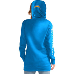 Los Angeles Chargers G-III 4Her by Carl Banks Women's Extra Inning Pullover Hoodie - Powder Blue Hoodies