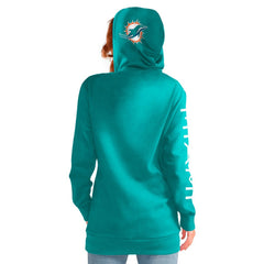 Miami Dolphins G-III 4Her by Carl Banks Women's Extra Inning Pullover Hoodie - Aqua Hoodies