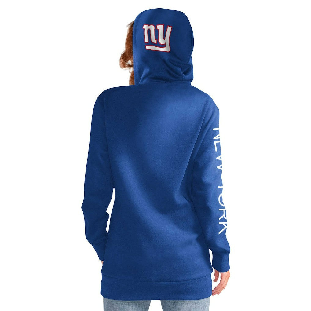 New York Giants G-III 4Her by Carl Banks Women's Extra Inning Pullover Hoodie - Royal Hoodies