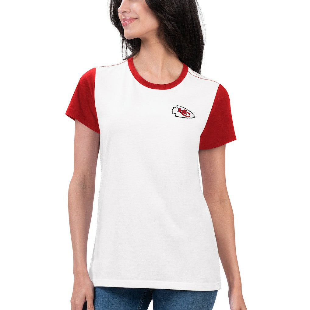 Kansas City Chiefs G-III 4Her by Carl Banks Women's Fashion Illustration T-Shirt - White/Red T-shirts