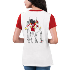 Kansas City Chiefs G-III 4Her by Carl Banks Women's Fashion Illustration T-Shirt - White/Red T-shirts