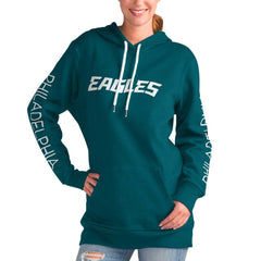 Philadelphia Eagles G-III 4Her by Carl Banks Women's Extra Inning Pullover Hoodie - Midnight Green Hoodies
