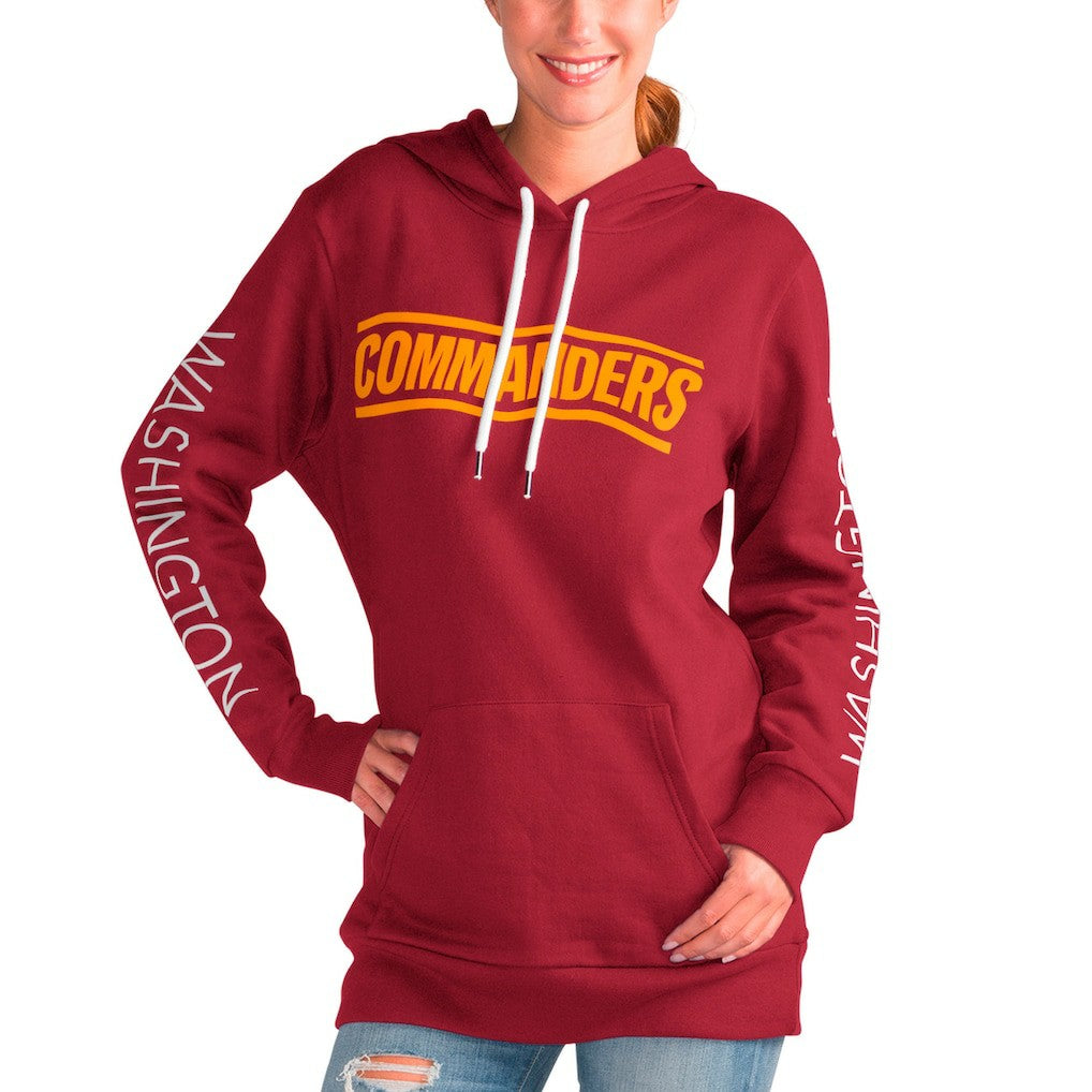 Washington Commanders G-III 4Her by Carl Banks Women's Extra Inning Pullover Hoodie - Burgundy Hoodies