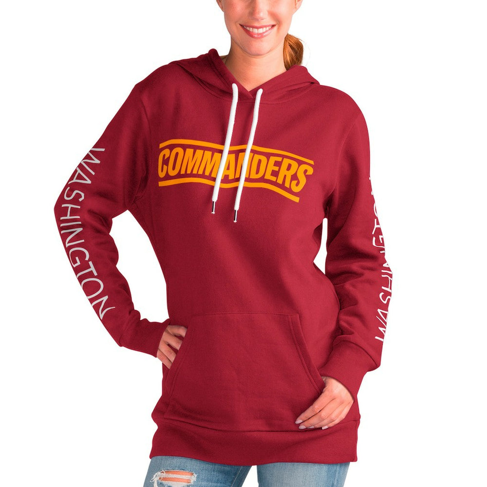 Washington Commanders G-III 4Her by Carl Banks Women's Extra Inning Pullover Hoodie - Burgundy Hoodies