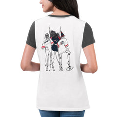 New England Patriots G-III 4Her by Carl Banks Women's Fashion Illustration T-Shirt - White/Navy T-shirts