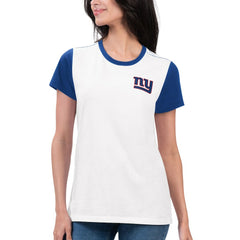 New York Giants G-III 4Her by Carl Banks Women's Fashion Illustration T-Shirt - White/Royal T-shirts