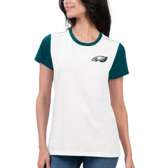 Philadelphia Eagles G-III 4Her by Carl Banks Women's Fashion Illustration T-Shirt - White/Midnight Green T-shirts