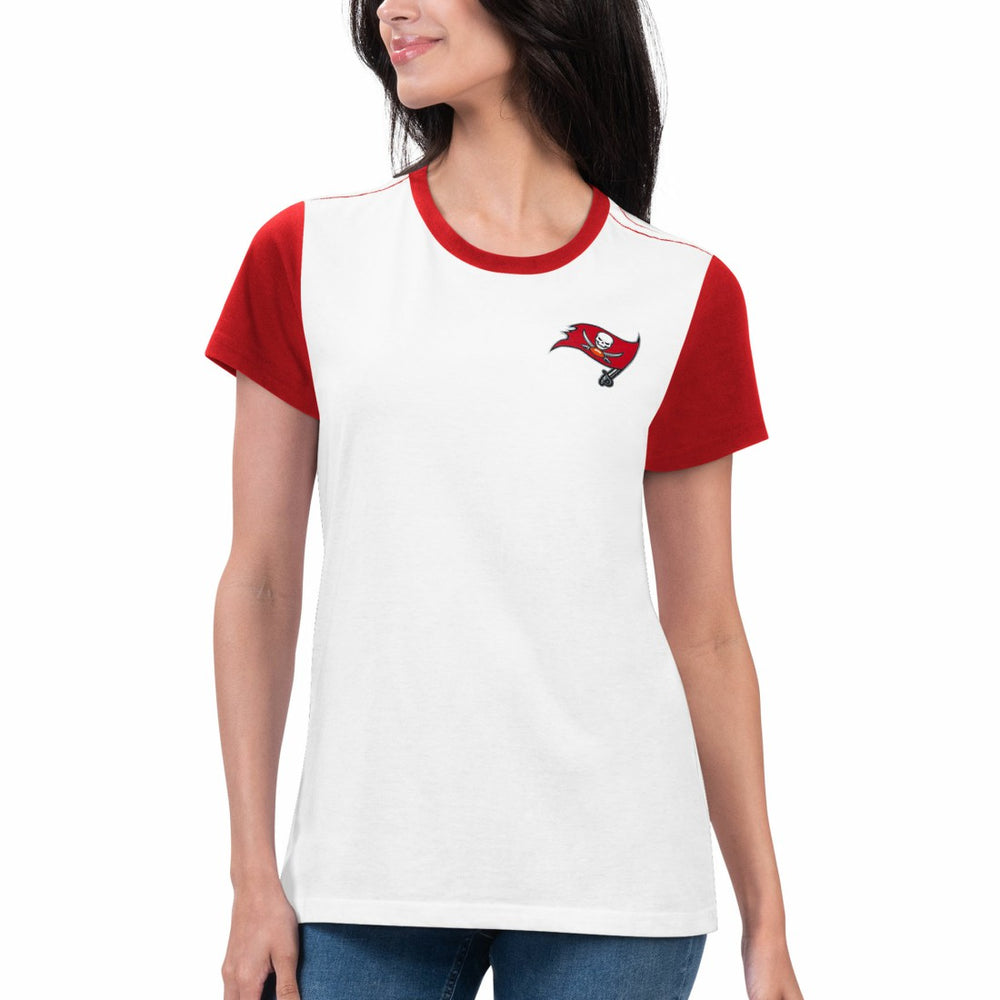 Tampa Bay Buccaneers G-III 4Her by Carl Banks Women's Fashion Illustration T-Shirt - White/Red T-shirts