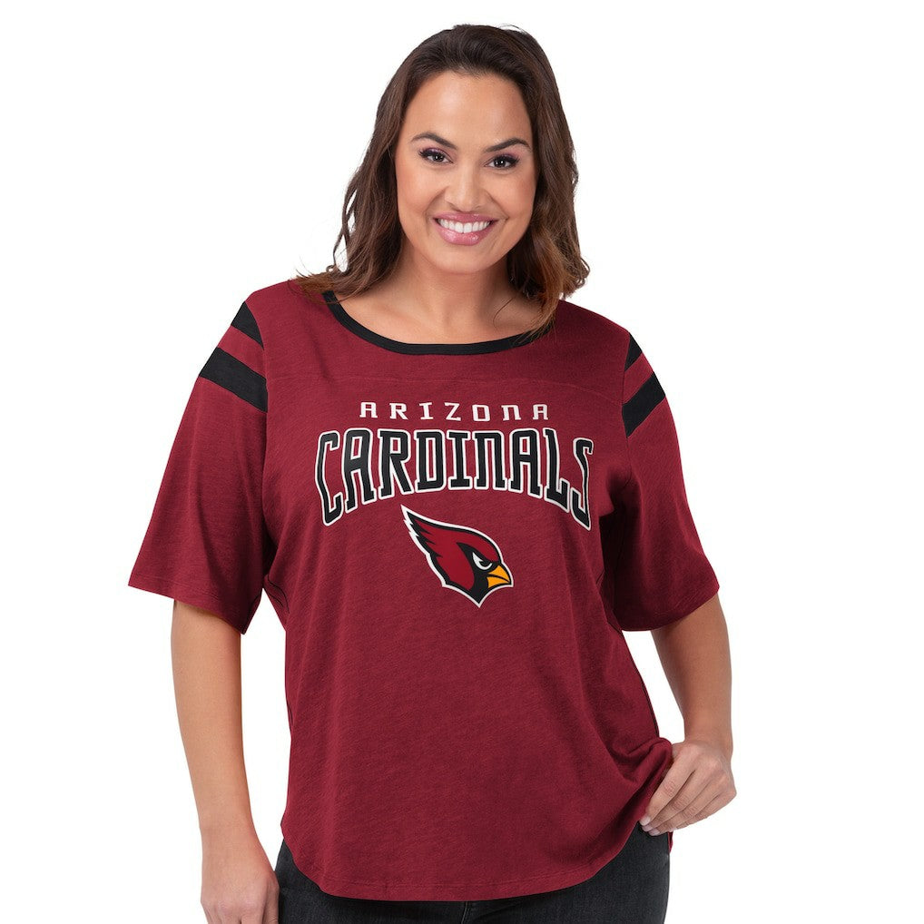 Arizona Cardinals G-III 4Her by Carl Banks Women's Plus Size Linebacker T-Shirt - Cardinal T-shirts