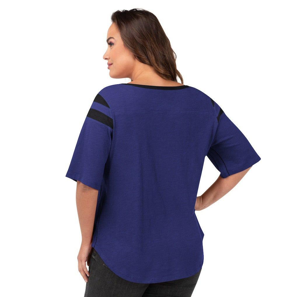 Baltimore Ravens G-III 4Her by Carl Banks Women's Plus Size Linebacker T-Shirt - Purple T-shirts