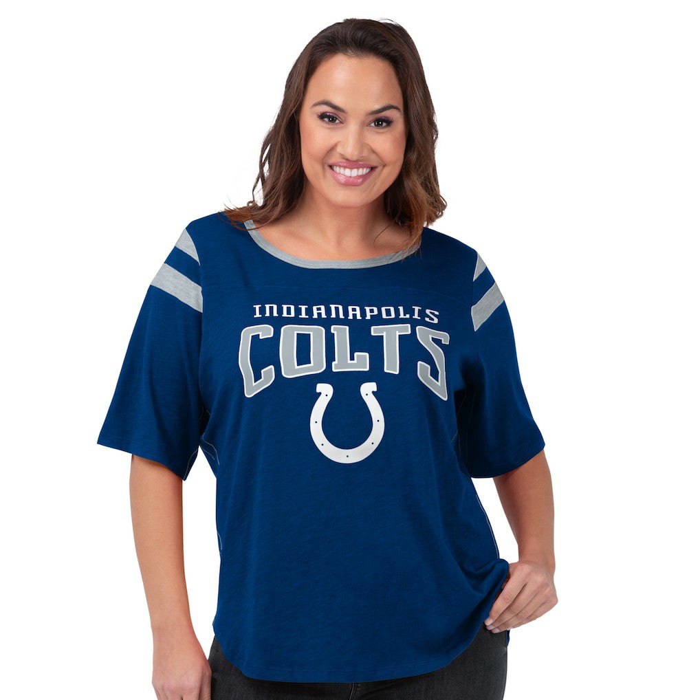 Indianapolis Colts G-III 4Her by Carl Banks Women's Plus Size Linebacker T-Shirt - Royal T-shirts