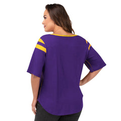 Minnesota Vikings G-III 4Her by Carl Banks Women's Plus Size Linebacker T-Shirt - Purple T-shirts