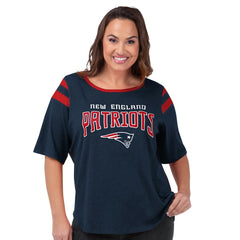 New England Patriots G-III 4Her by Carl Banks Women's Plus Size Linebacker T-Shirt - Navy T-shirts