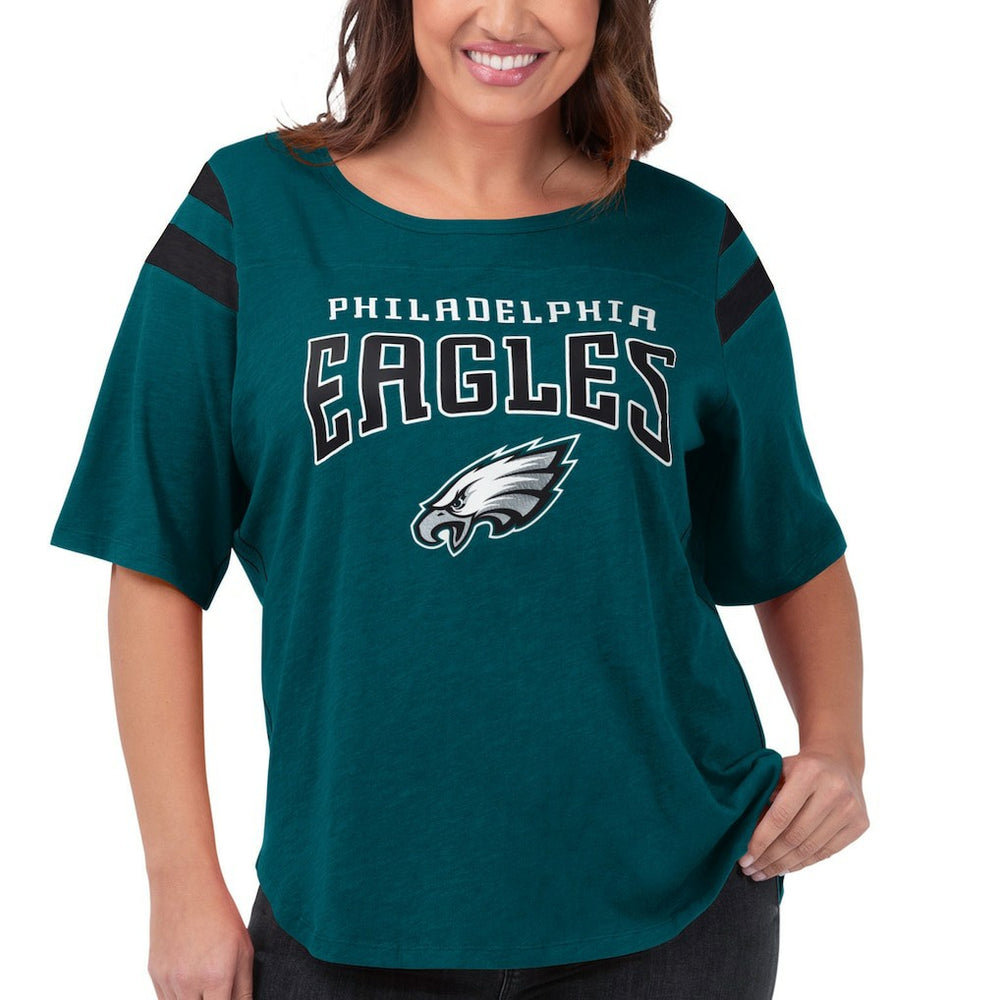 Philadelphia Eagles G-III 4Her by Carl Banks Women's Plus Size Linebacker T-Shirt - Green T-shirts