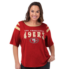 San Francisco 49ers G-III 4Her by Carl Banks Women's Plus Size Linebacker T-Shirt - Red T-shirts