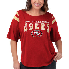 San Francisco 49ers G-III 4Her by Carl Banks Women's Plus Size Linebacker T-Shirt - Red T-shirts