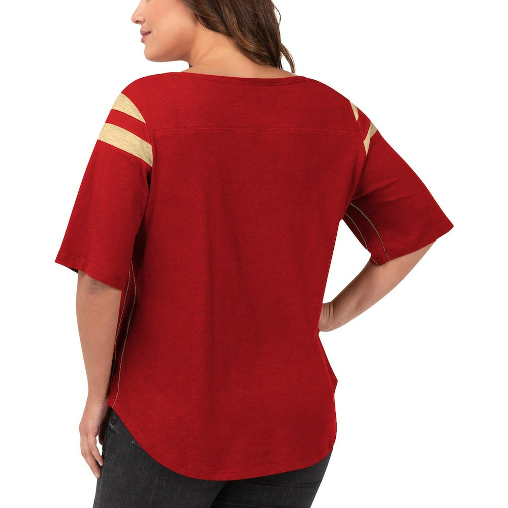 San Francisco 49ers G-III 4Her by Carl Banks Women's Plus Size Linebacker T-Shirt - Red T-shirts