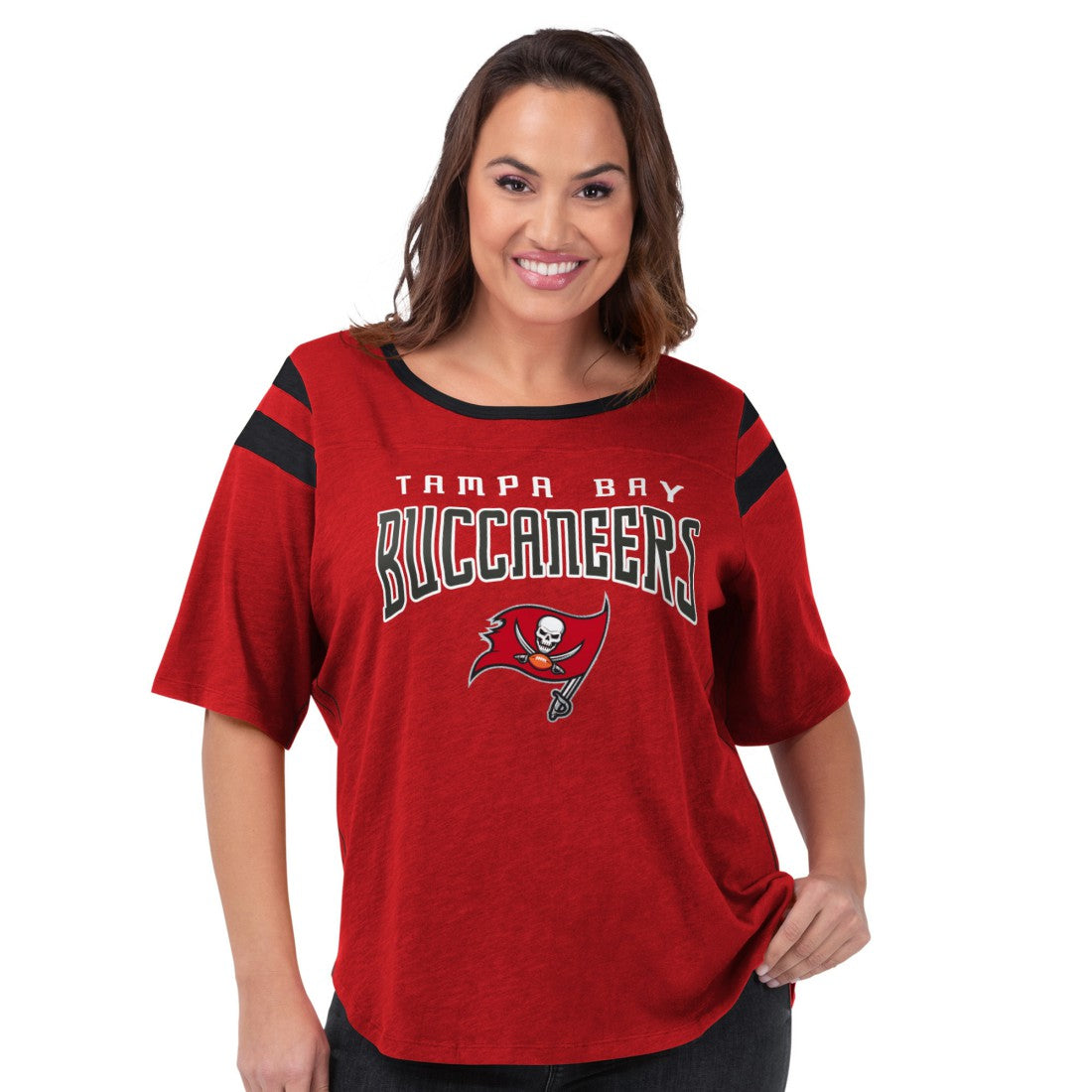 Tampa Bay Buccaneers G-III 4Her by Carl Banks Women's Plus Size Linebacker T-Shirt - Red T-shirts