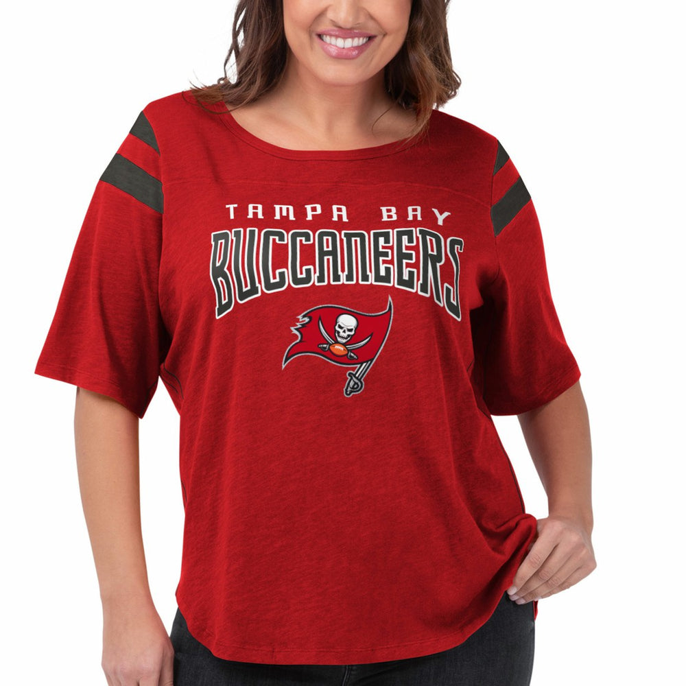 Tampa Bay Buccaneers G-III 4Her by Carl Banks Women's Plus Size Linebacker T-Shirt - Red T-shirts