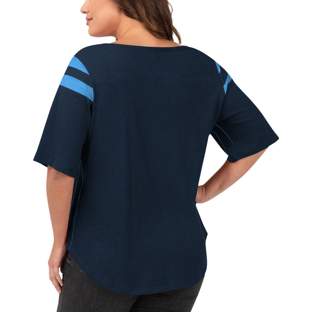 Tennessee Titans G-III 4Her by Carl Banks Women's Plus Size Linebacker T-Shirt - Navy T-shirts