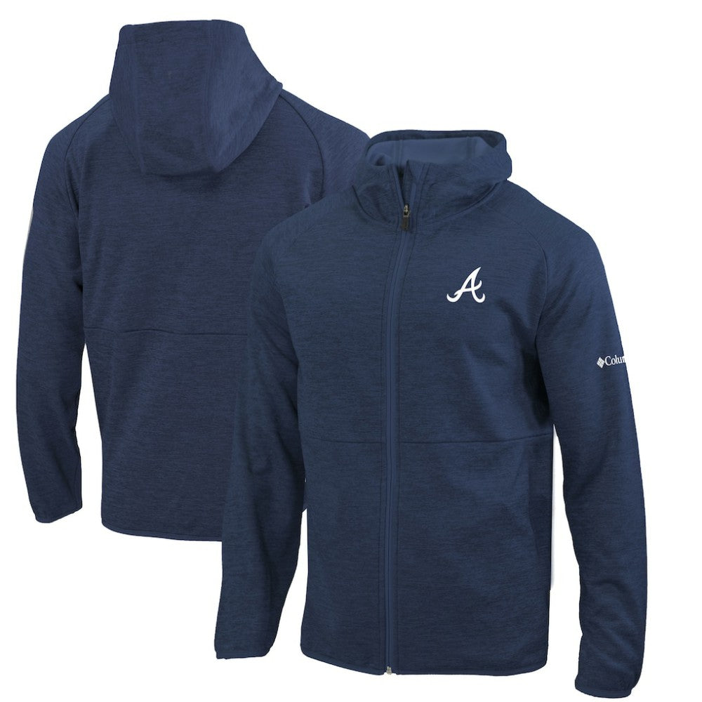 Atlanta Braves Columbia Omni-Wick It's Time Full-Zip Jacket - Navy Jackets