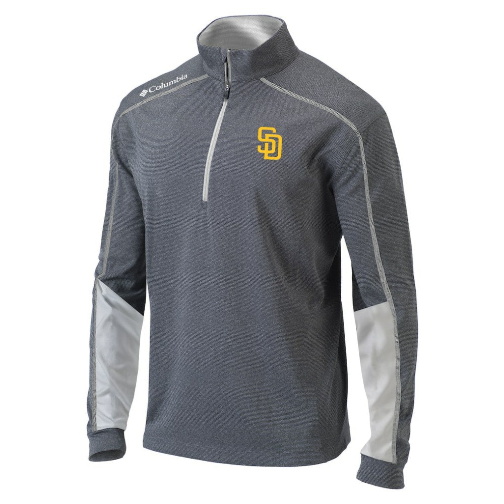 San Diego Padres Columbia Omni-Wick Shotgun 2.0 Quarter-Zip Pullover Top - Charcoal/White Pullover