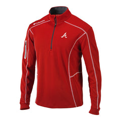 Atlanta Braves Columbia Omni-Wick Shotgun Quarter-Zip Pullover Top - Red Pullover