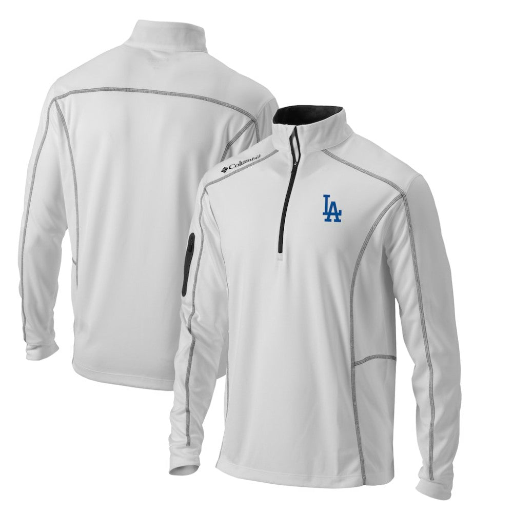 Los Angeles Dodgers Columbia Omni-Wick Shotgun Quarter-Zip Pullover Top - White Pullover