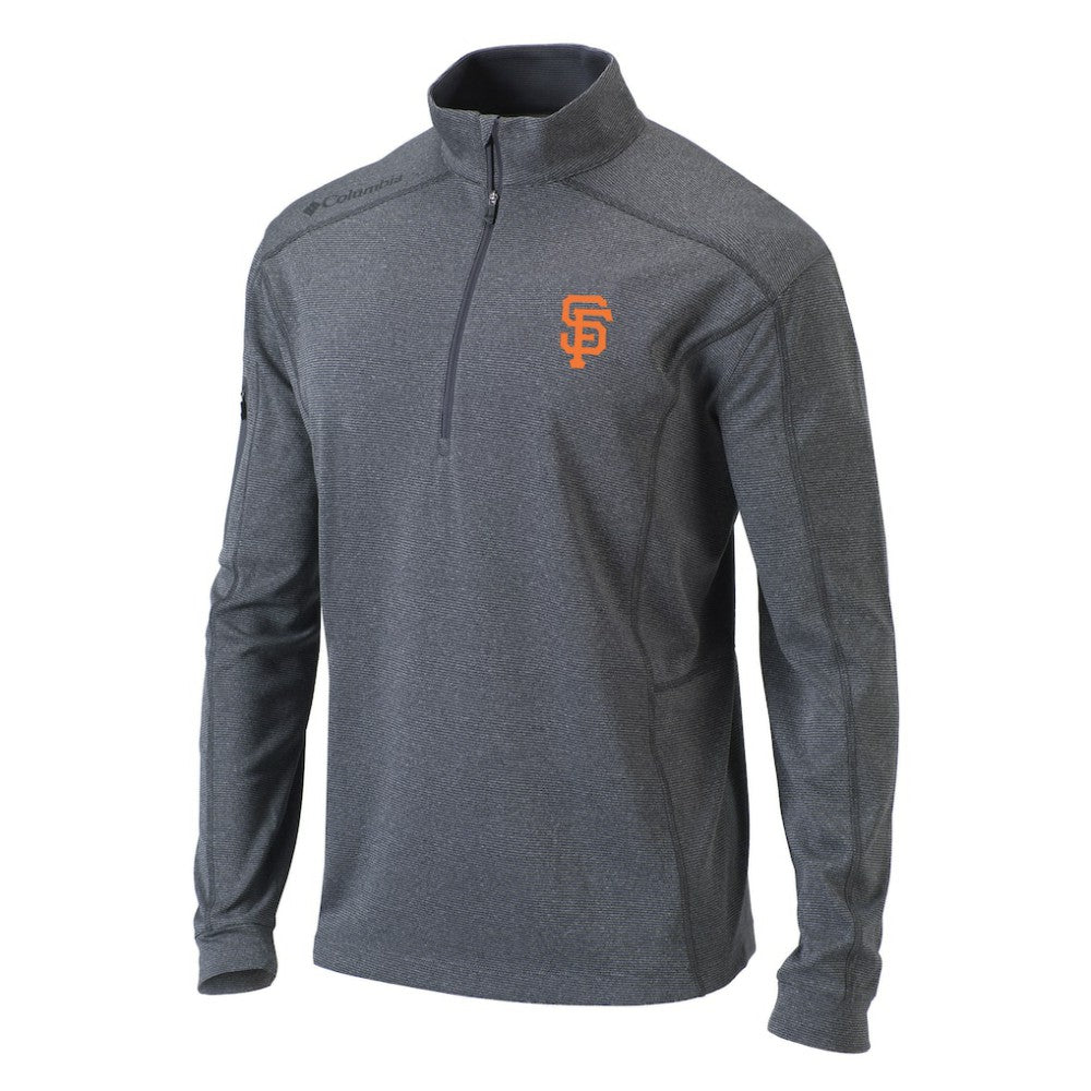 San Francisco Giants Columbia Omni-Wick Shotgun Quarter-Zip Pullover Top - Heather Gray Pullover