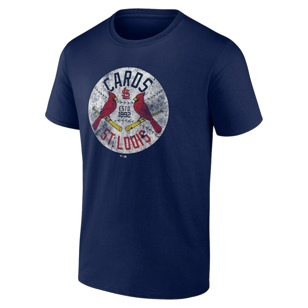 St. Louis Cardinals Hometown Collection Vintage Cards T-Shirt - Navy T-shirts