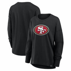 San Francisco 49ers Women's Essential Long Sleeve T-Shirt - Black T-shirts