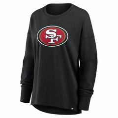 San Francisco 49ers Women's Essential Long Sleeve T-Shirt - Black T-shirts